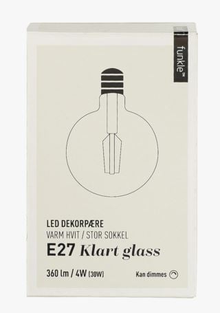 Klar dekor E27 4W lamppu moniväri
