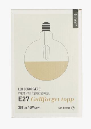 Top gold dekor E27 4W lamppu moniväri