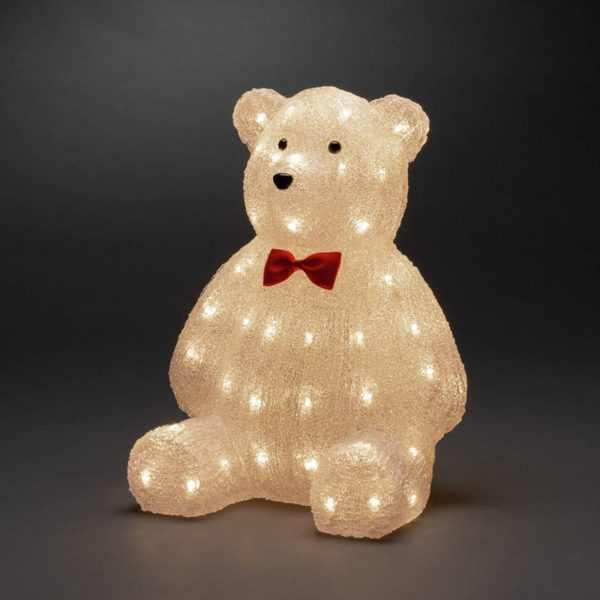 Teddykarhu-LED-koristevalo, kirkas IP44, K 38 cm
