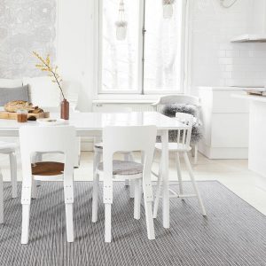 VM Carpet Honka paperinarumatto 80x300 cm valkoinen/musta