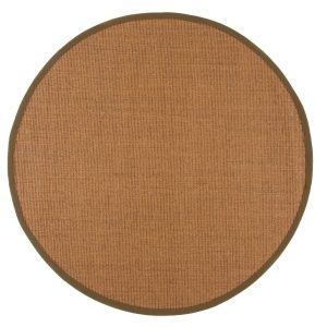VM Carpet Sisal matto 133 cm pyöreä ruskea, 70 mm kanttaus