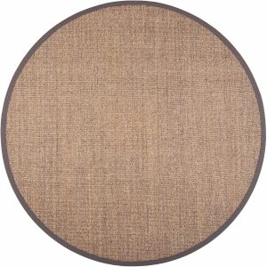 VM Carpet Sisal matto 240 cm pyöreä harmaa mix, 70 mm kanttaus