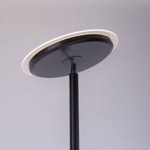 Hans-LED-lattiavalo lukulampulla, pyöreä, musta