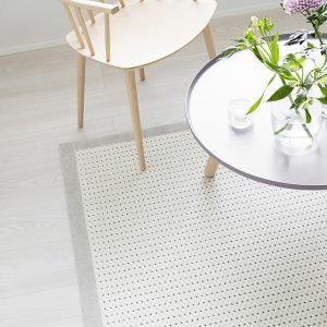 VM Carpet Valkea matto 80x300 cm valkoinen/musta