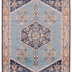 Jaipur matto 200 cm pyöreä sininen
