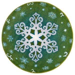 Hanse Home lasten matto Christmas Snowflake, keltainen, 133 cm